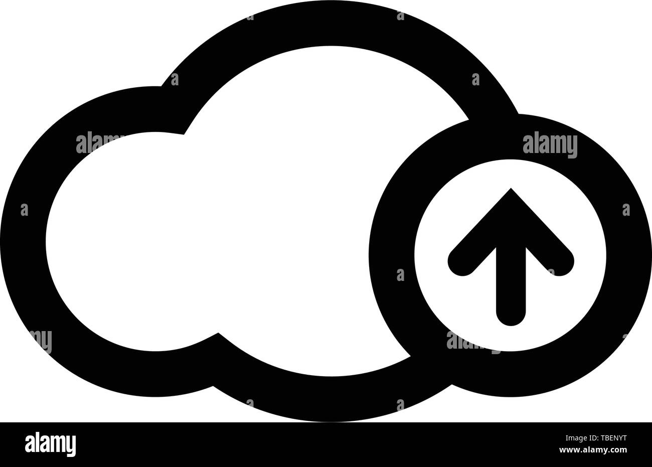 Cloud icon glyph - Vector black Stock Vector Image & Art - Alamy