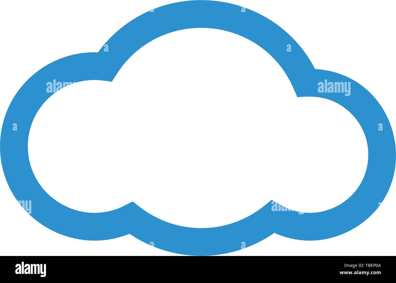 Cloud icon line - Vector blue Stock Vector Image & Art - Alamy