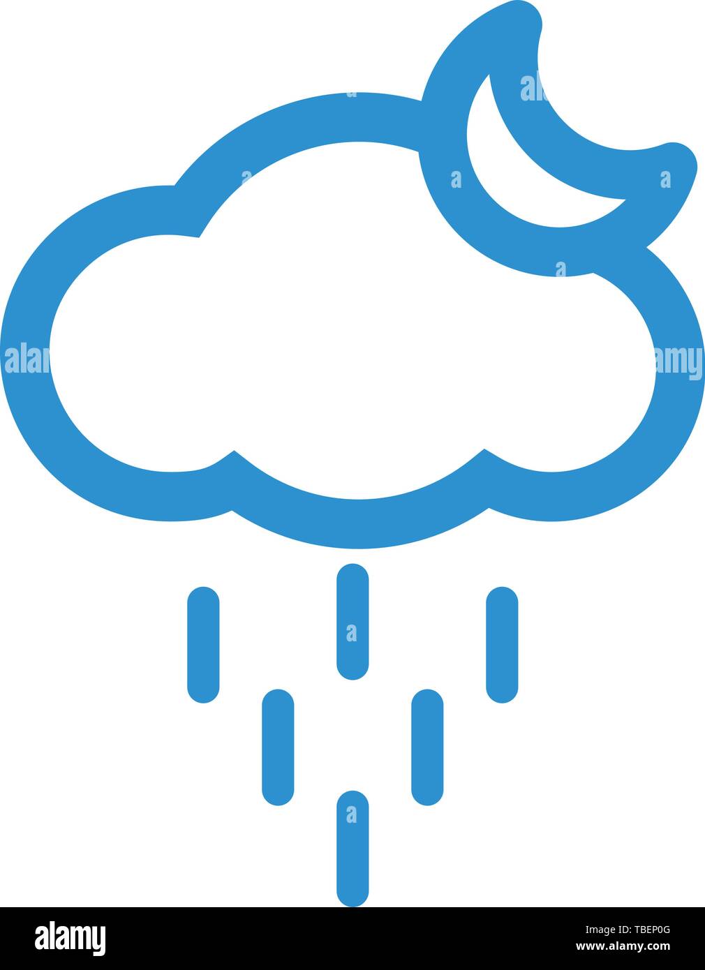 Moon icon sign blue Stock Vector Images - Alamy