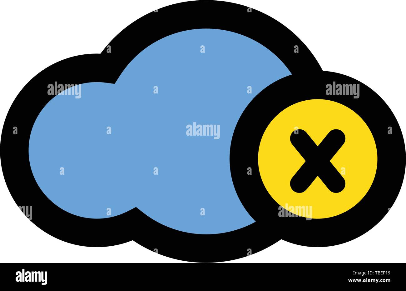 Download cloud icon linear fill - Vector Stock Vector