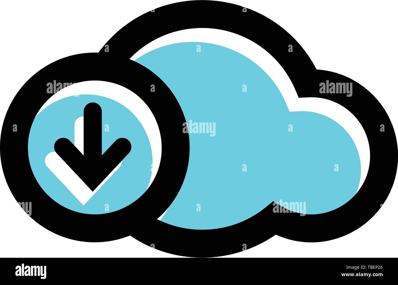 Cloud icon glyph - Vector black Stock Vector Image & Art - Alamy