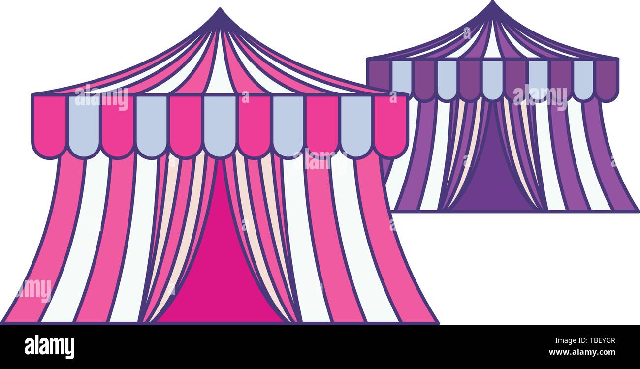 circus tents carnival isolated icon vector illustration design Stock ...