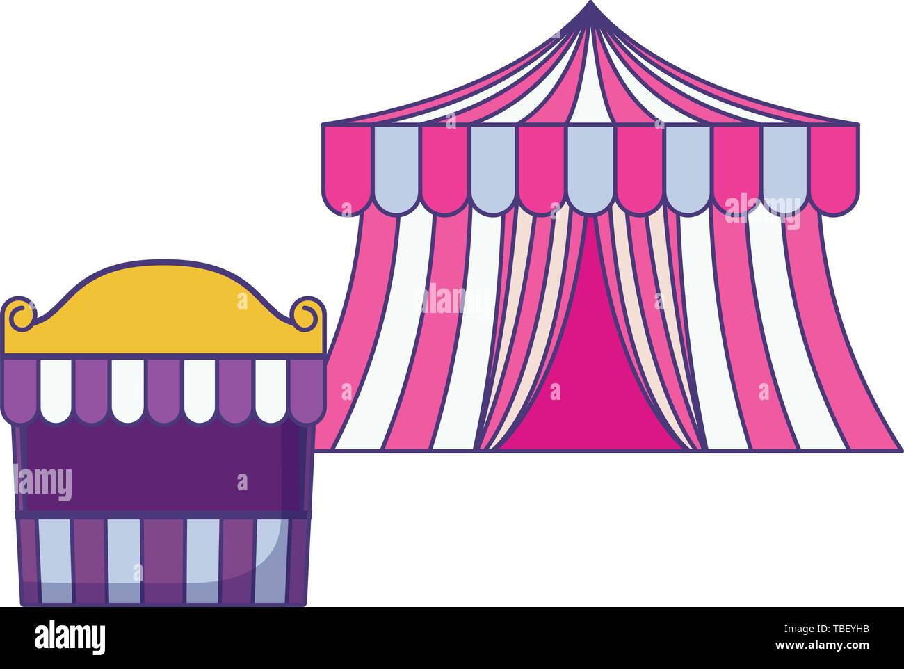 circus tents carnival isolated icon vector illustration design Stock ...