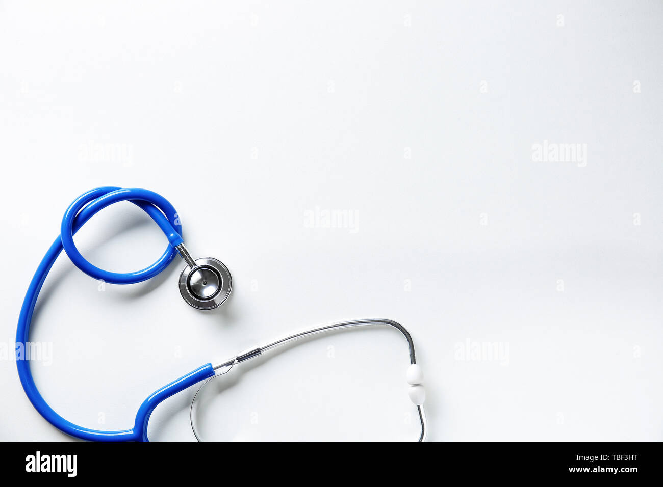 Medical stethoscope on white background Stock Photo - Alamy