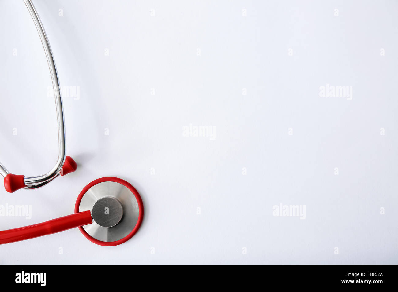 Stethoscope on white background Stock Photo - Alamy