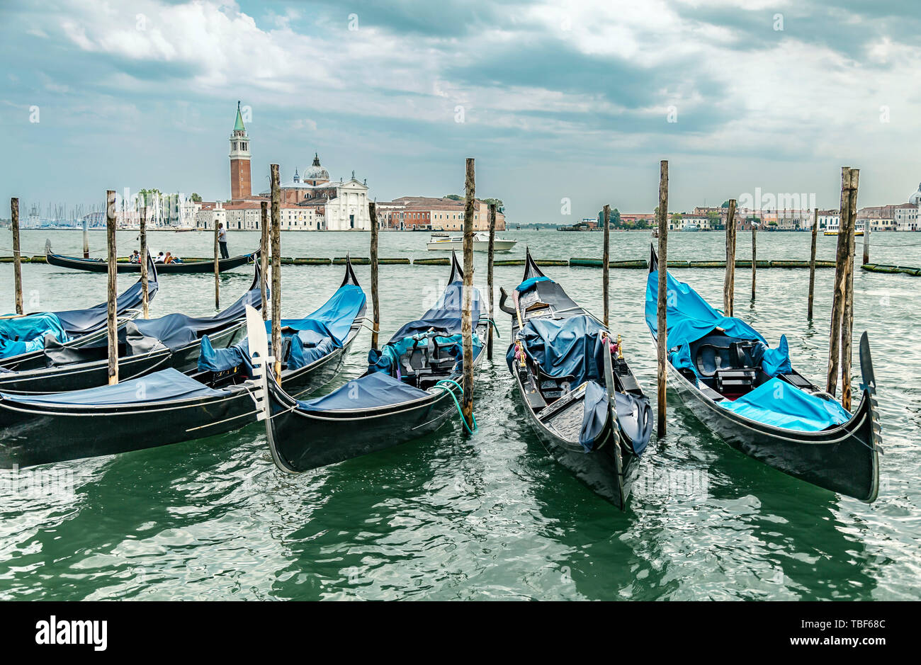 Aerial view boats gondolas in hi-res stock photography and images - Alamy