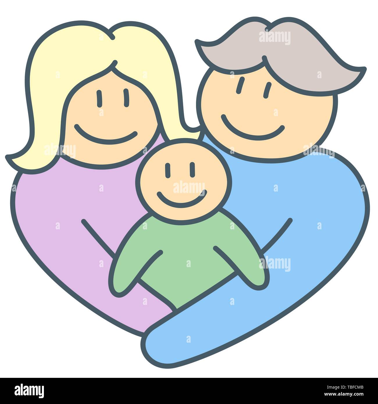 Parents and kid hugging and holding hands in family union as concept of  support ad healthy relationship Stock Photo - Alamy