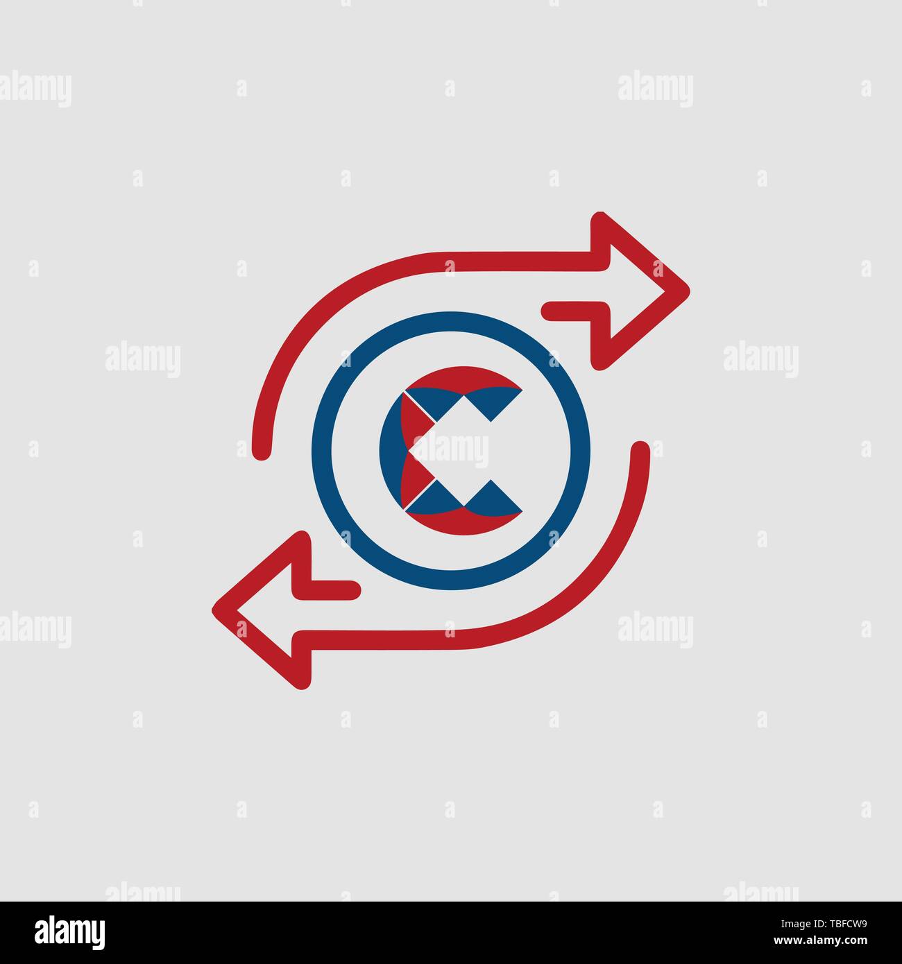 Connect is an abstract logo but can also be used as the letter C logo. Its design is simple and easy to configure Stock Vector