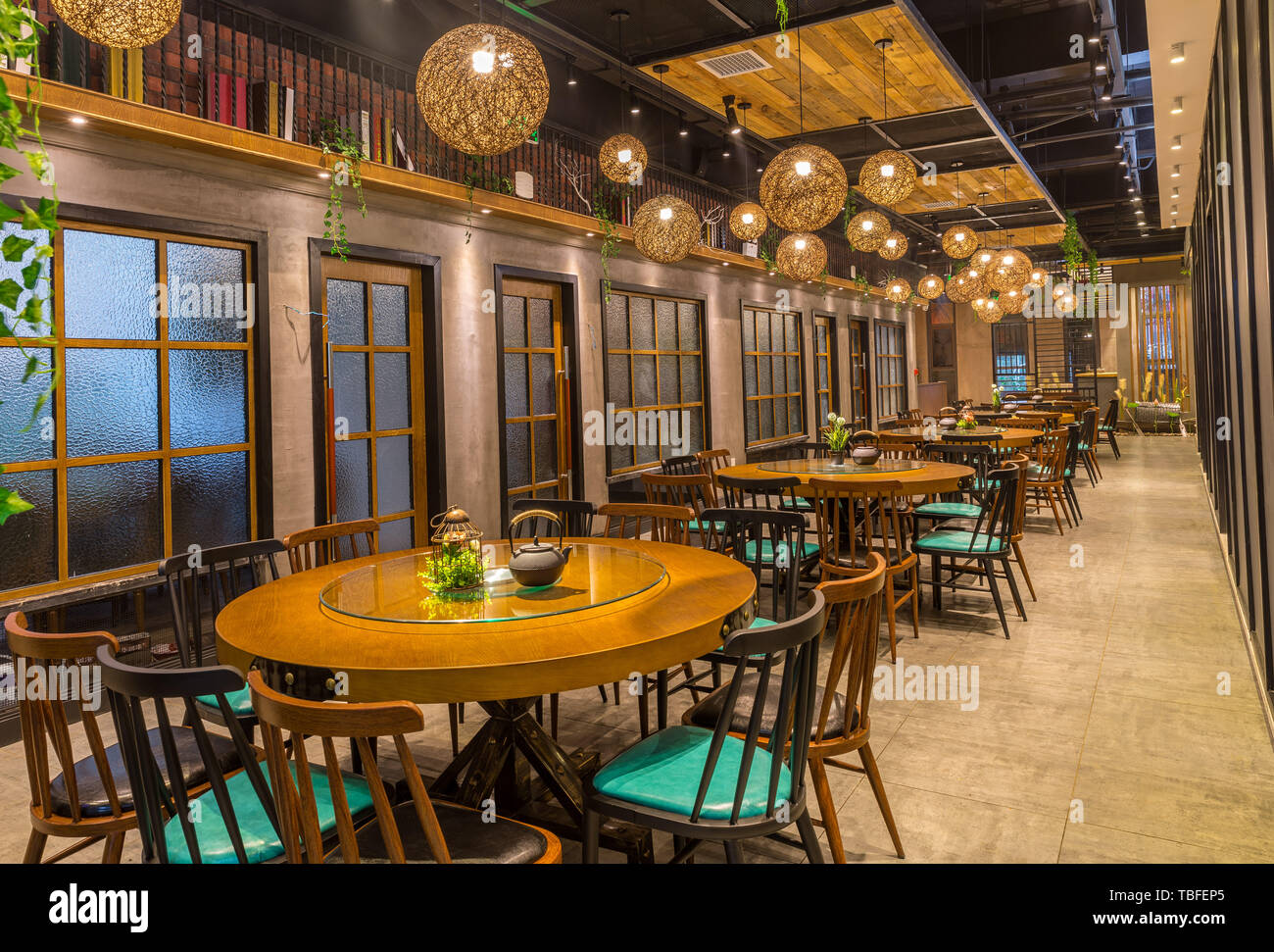 Decoration Design Of Hunan Cuisine Restaurant Stock Photo