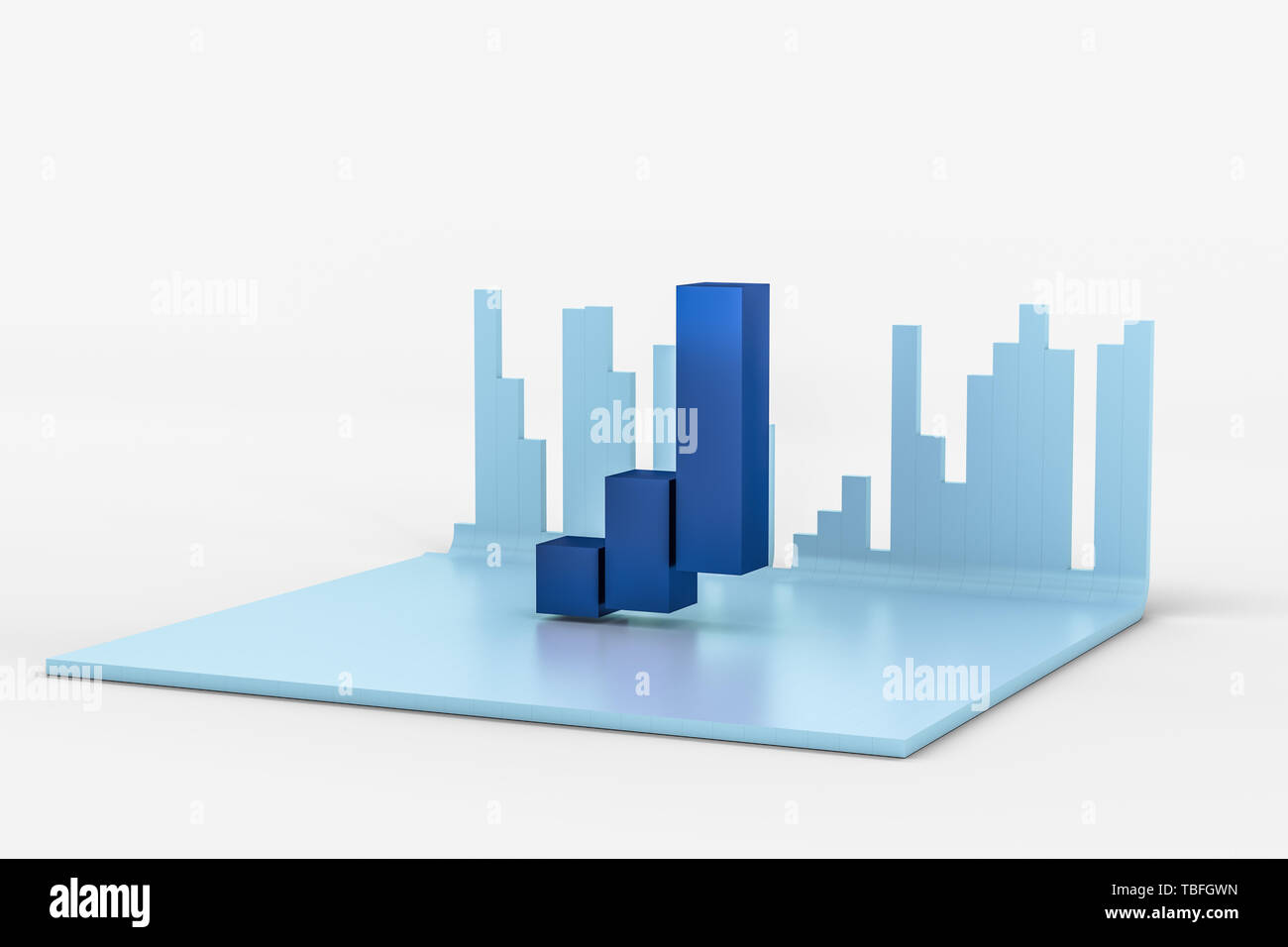 Business chart background, 3-D rendering Stock Photo