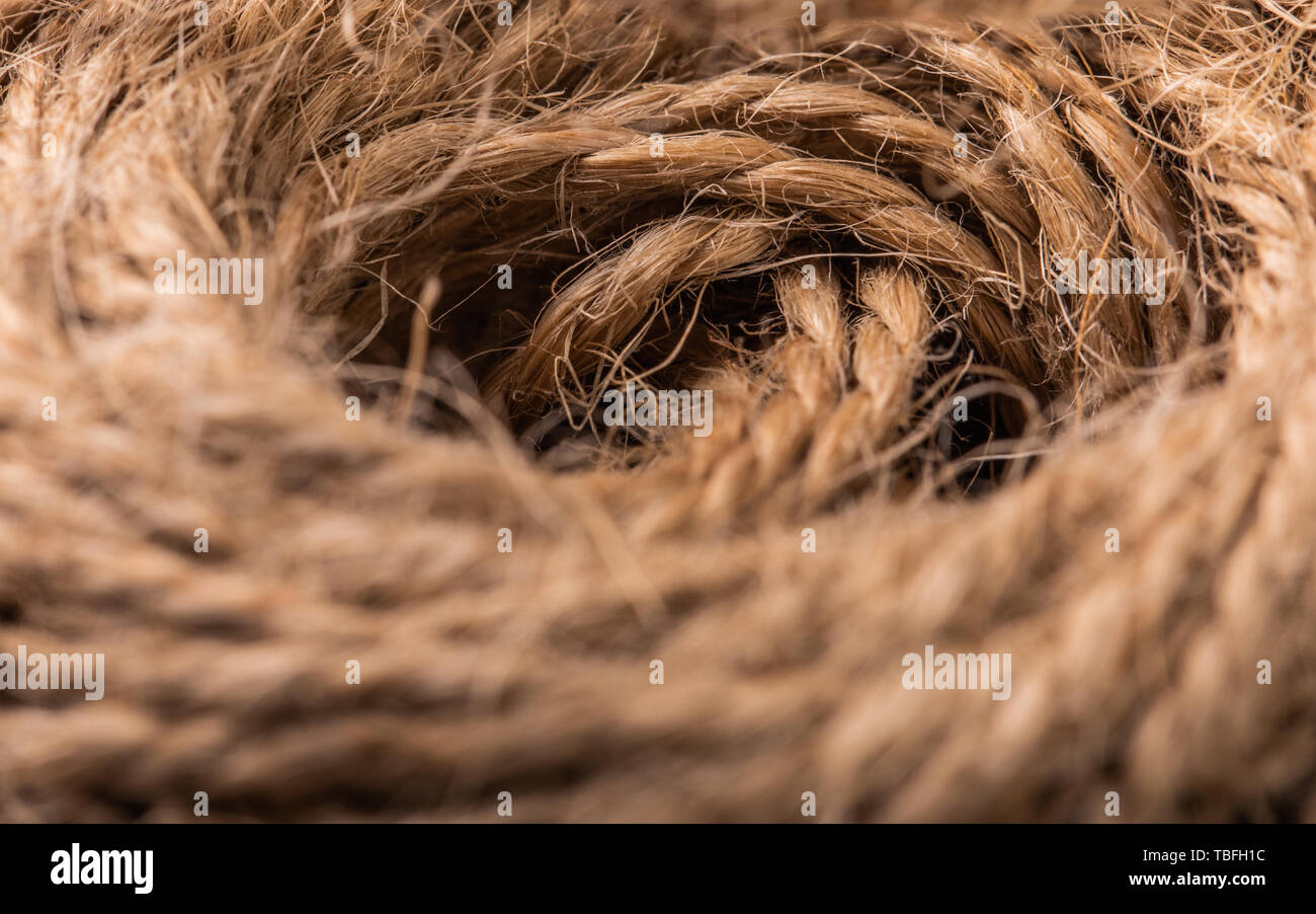 Natural hemp compiling rope Stock Photo - Alamy
