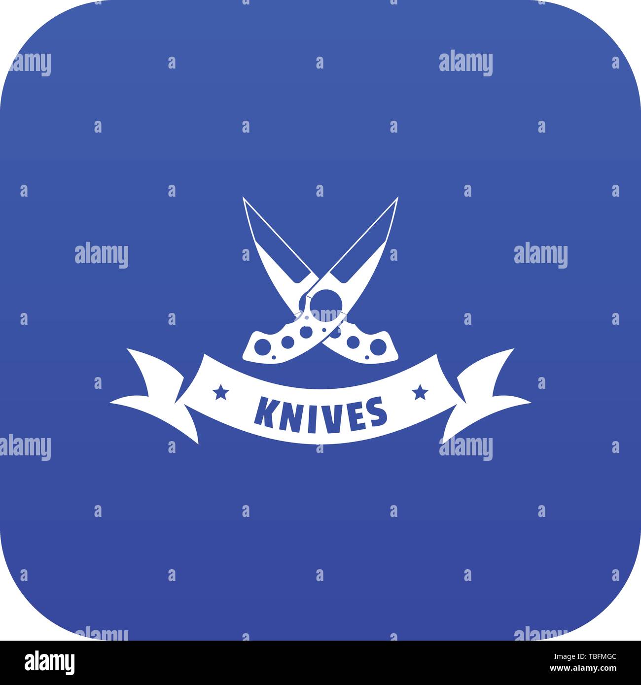 Knive weapon icon blue vector Stock Vector Image & Art - Alamy