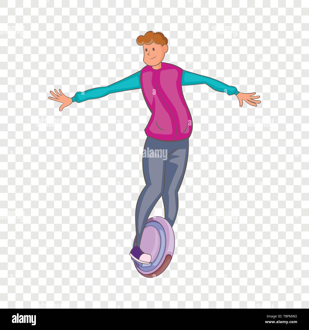 Man riding segway icon, cartoon style Stock Vector Image & Art - Alamy