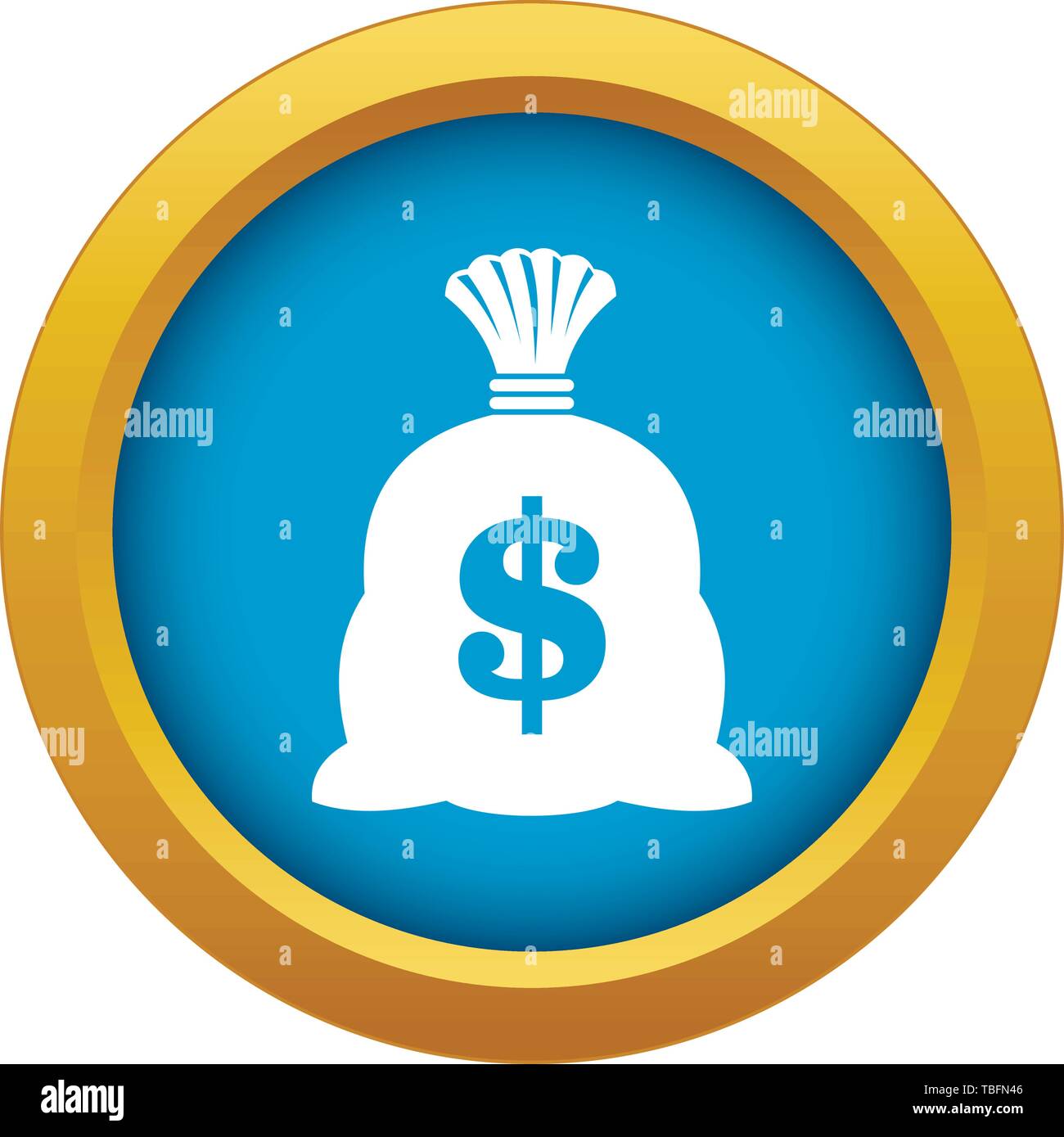 Money bag with US dollar sign icon blue vector isolated Stock Vector ...