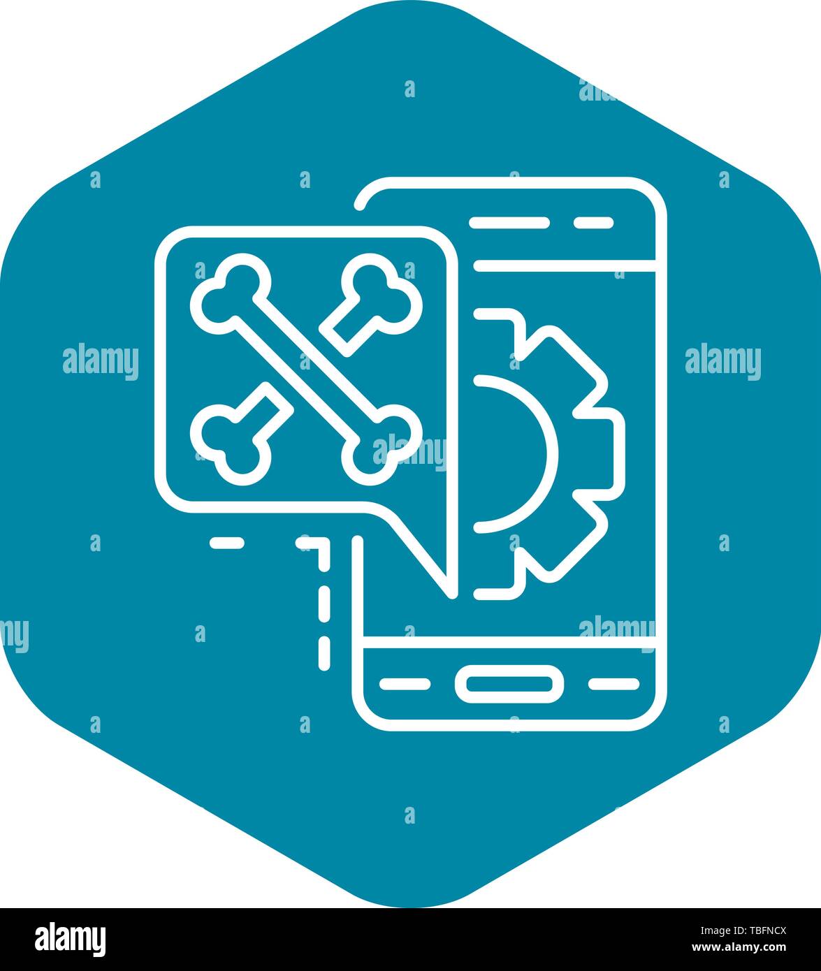 Virus smartphone icon, outline style Stock Vector Image & Art - Alamy
