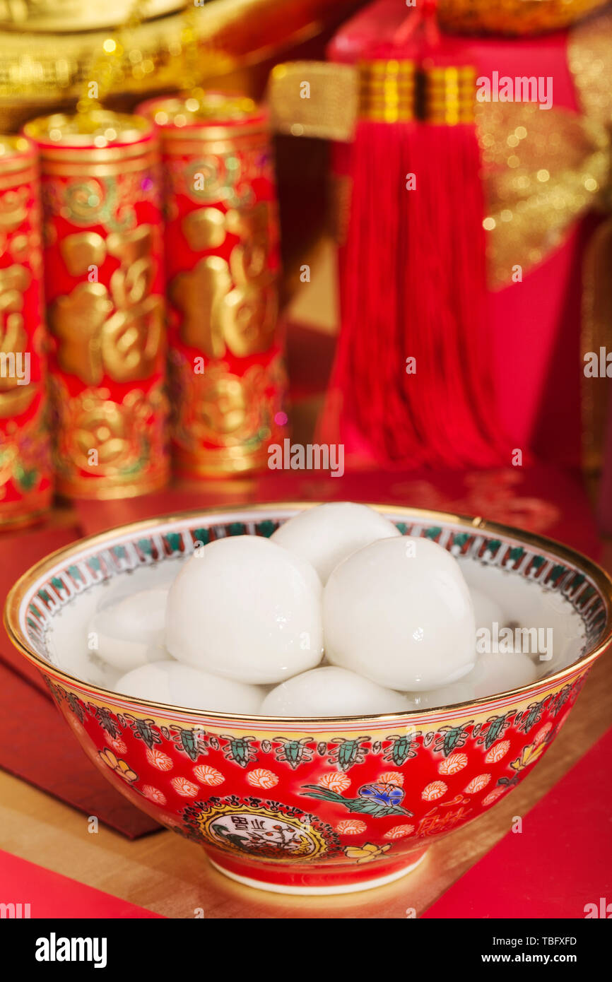 Traditional Chinese New Year diet dumplings Stock Photo