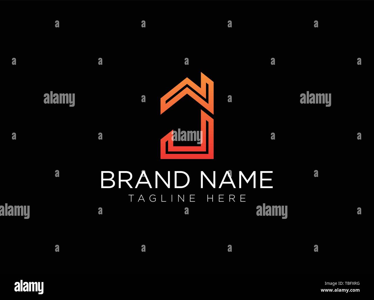 J Letter Real Estate Logo Design - Real estate logo Stock Vector Image ...