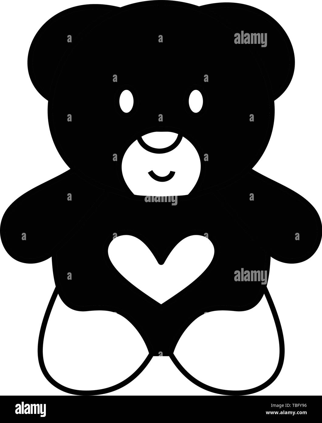 Teddy Bear icon flat Illustration isolated vector sign Stock Vector Image & Art Alamy