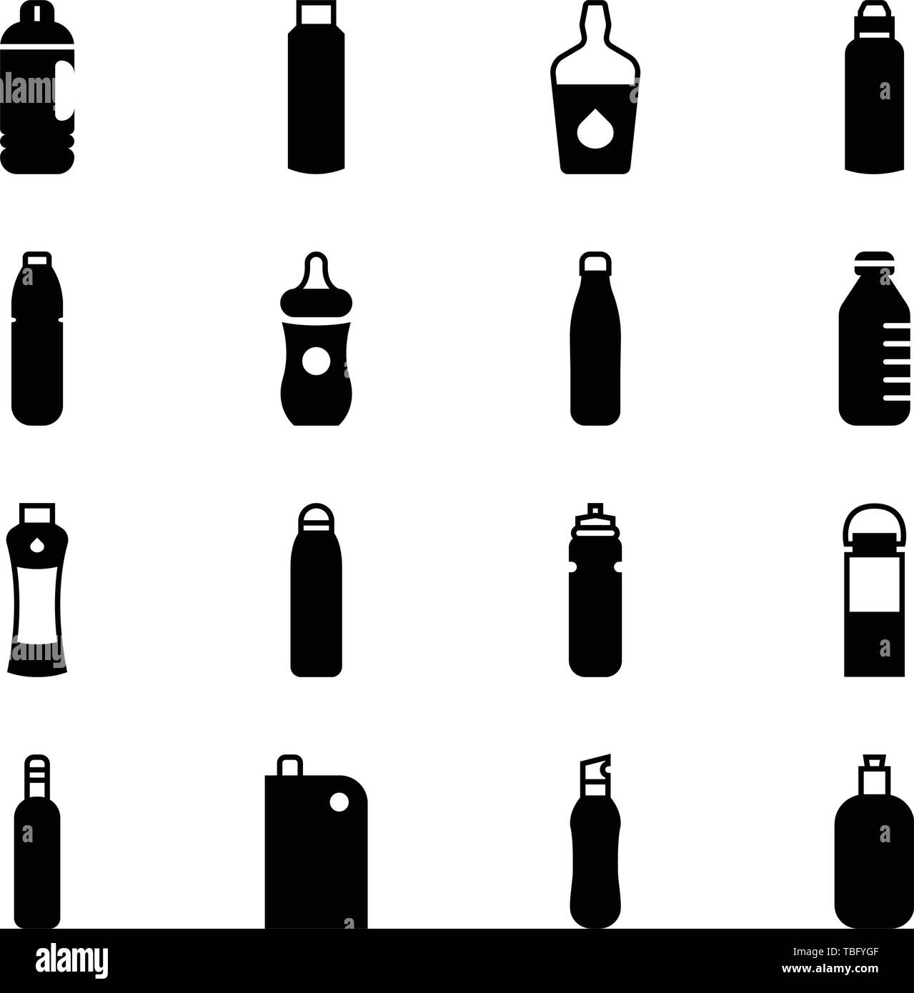 Plastic bottle icon set vector illustration - Bottle sign set Stock ...