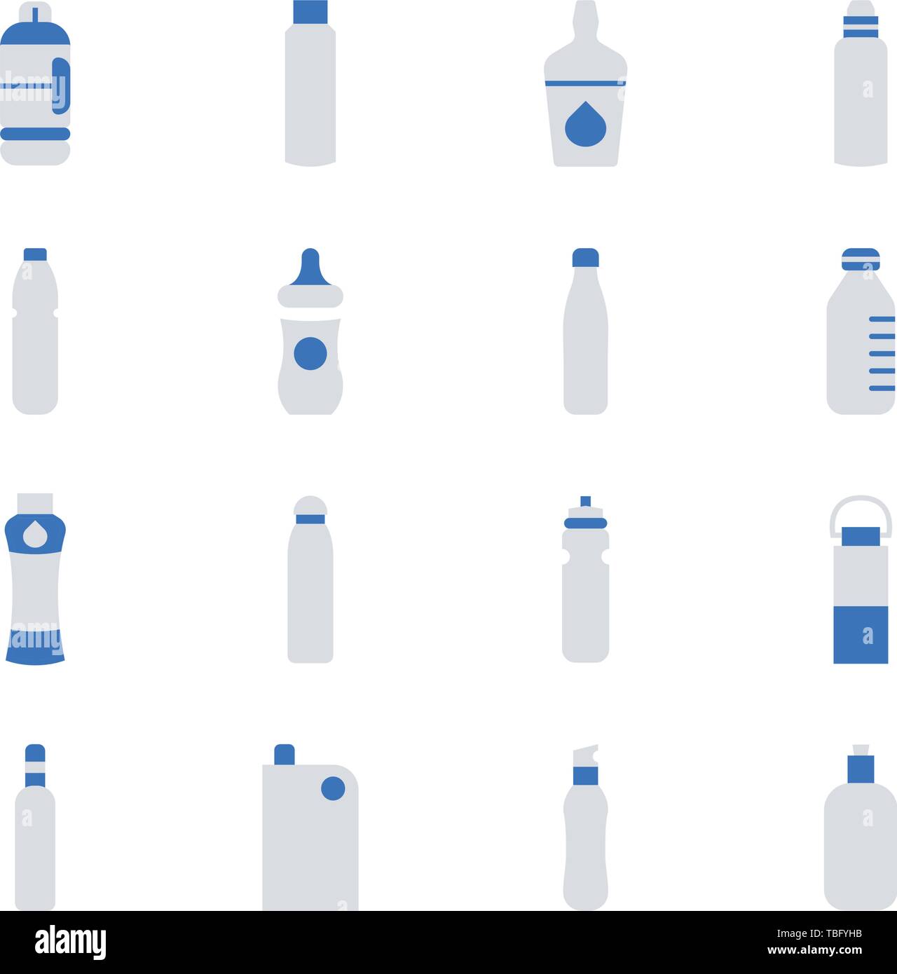 Plastic bottle icon set vector illustration - Bottle sign set Stock Vector