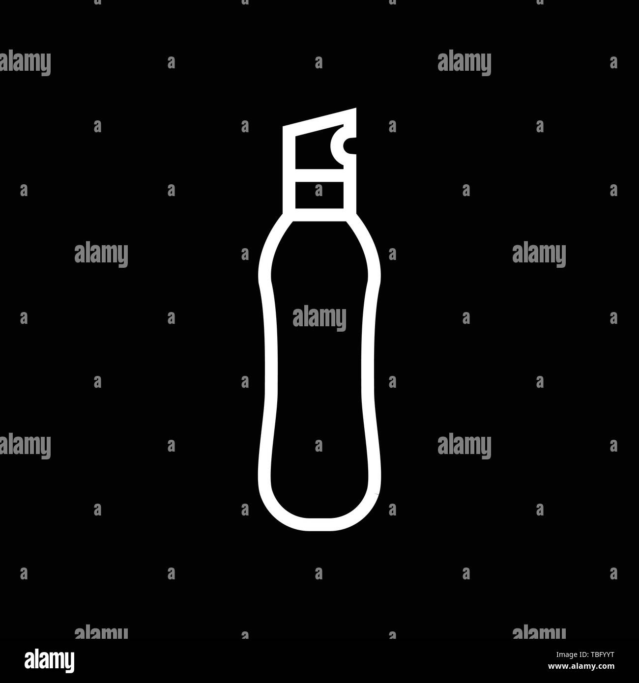 Bottle sign icon - Plastic bottle icon illustration Stock Vector Image ...