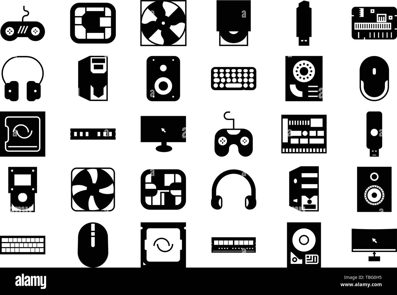 Video Game Hardware Icons Stock Illustration - Download Image Now