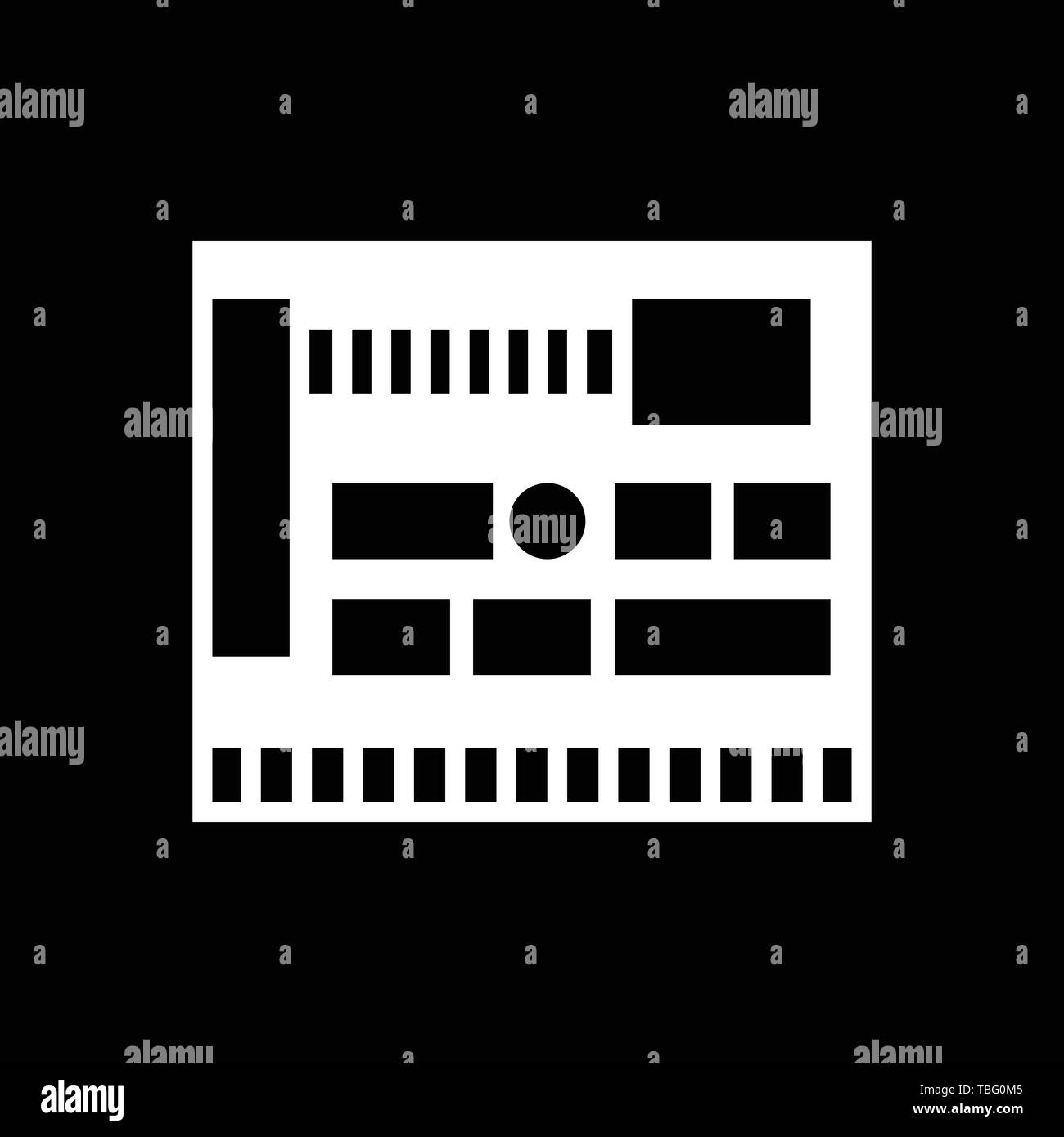 Computer motherboard icon - Processor sign Stock Vector Image & Art - Alamy