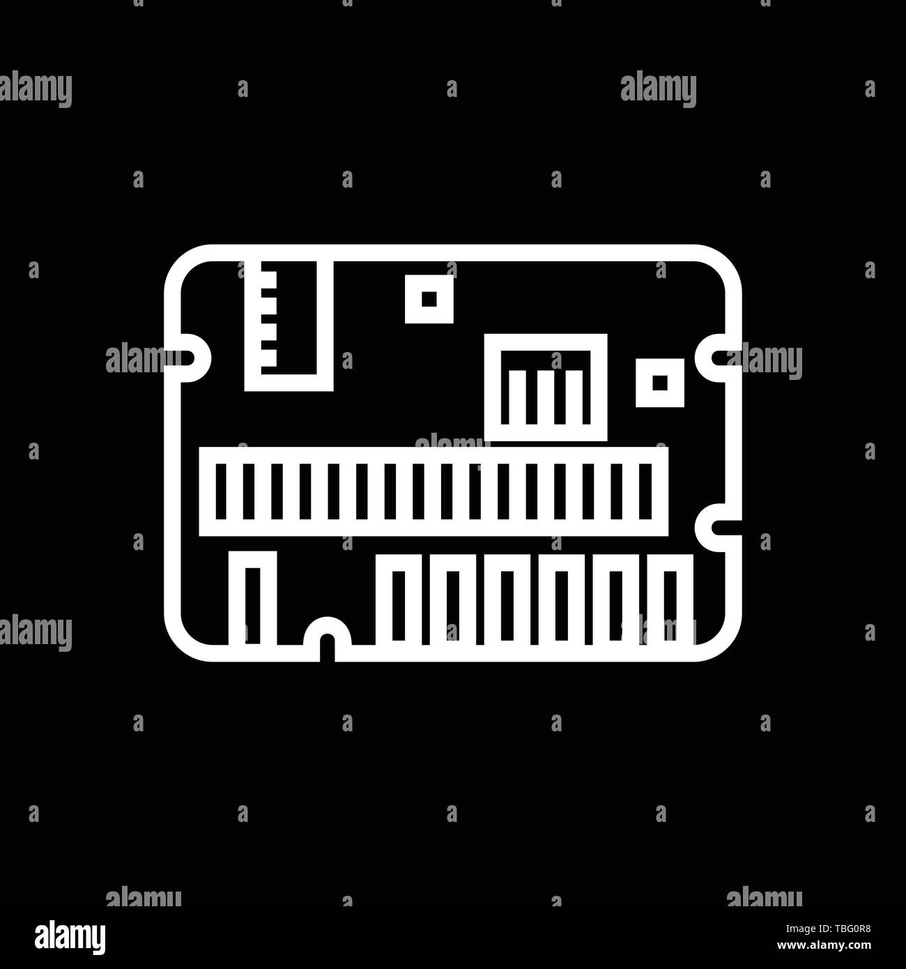 Computer motherboard icon - Processor sign Stock Vector Image & Art - Alamy