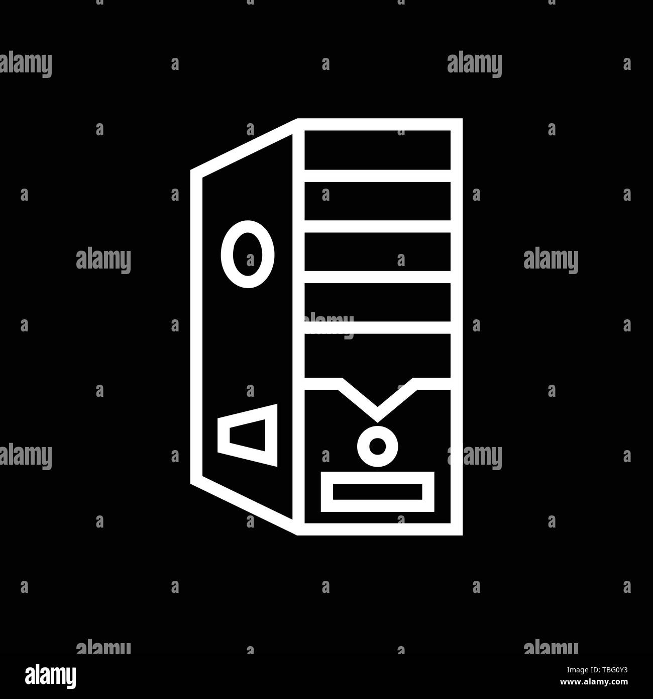 Desktop computer sign - Desktop case Stock Vector Image & Art - Alamy