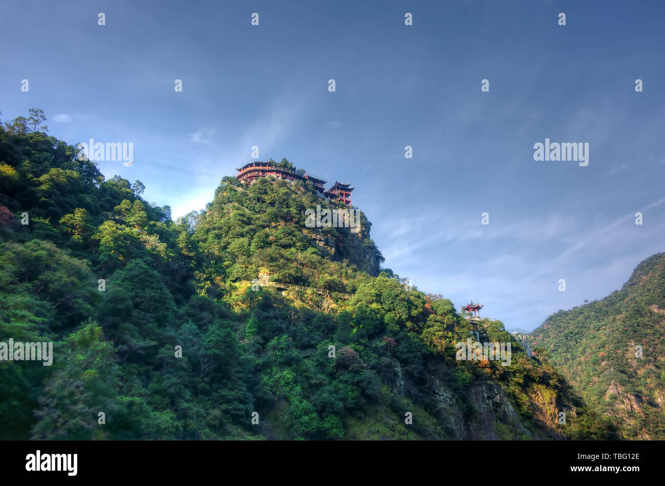 Tian Shi Peak, peak of Niutou Mountain, Wuyi, Zhejiang Province Stock ...