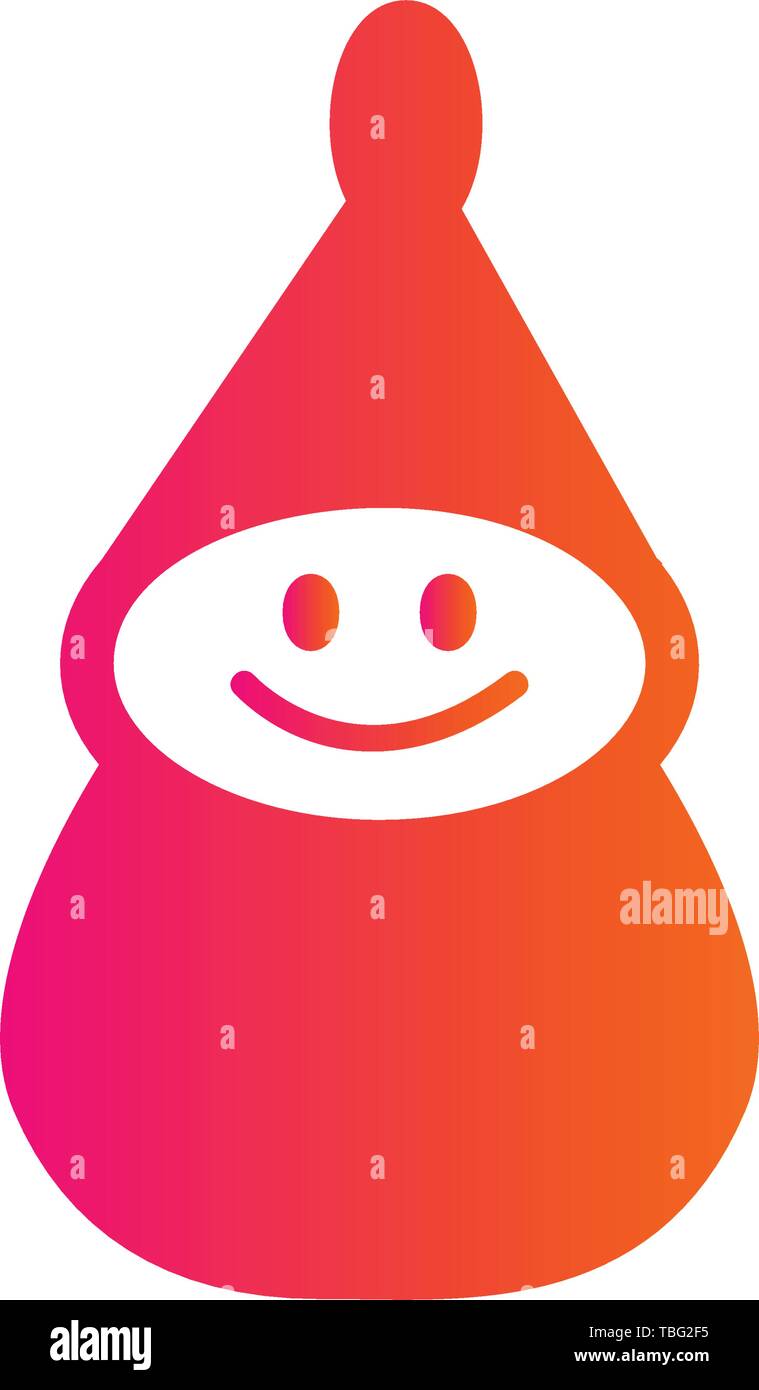 Cute happy Santa Claus illustration in flat style Stock Vector Image ...