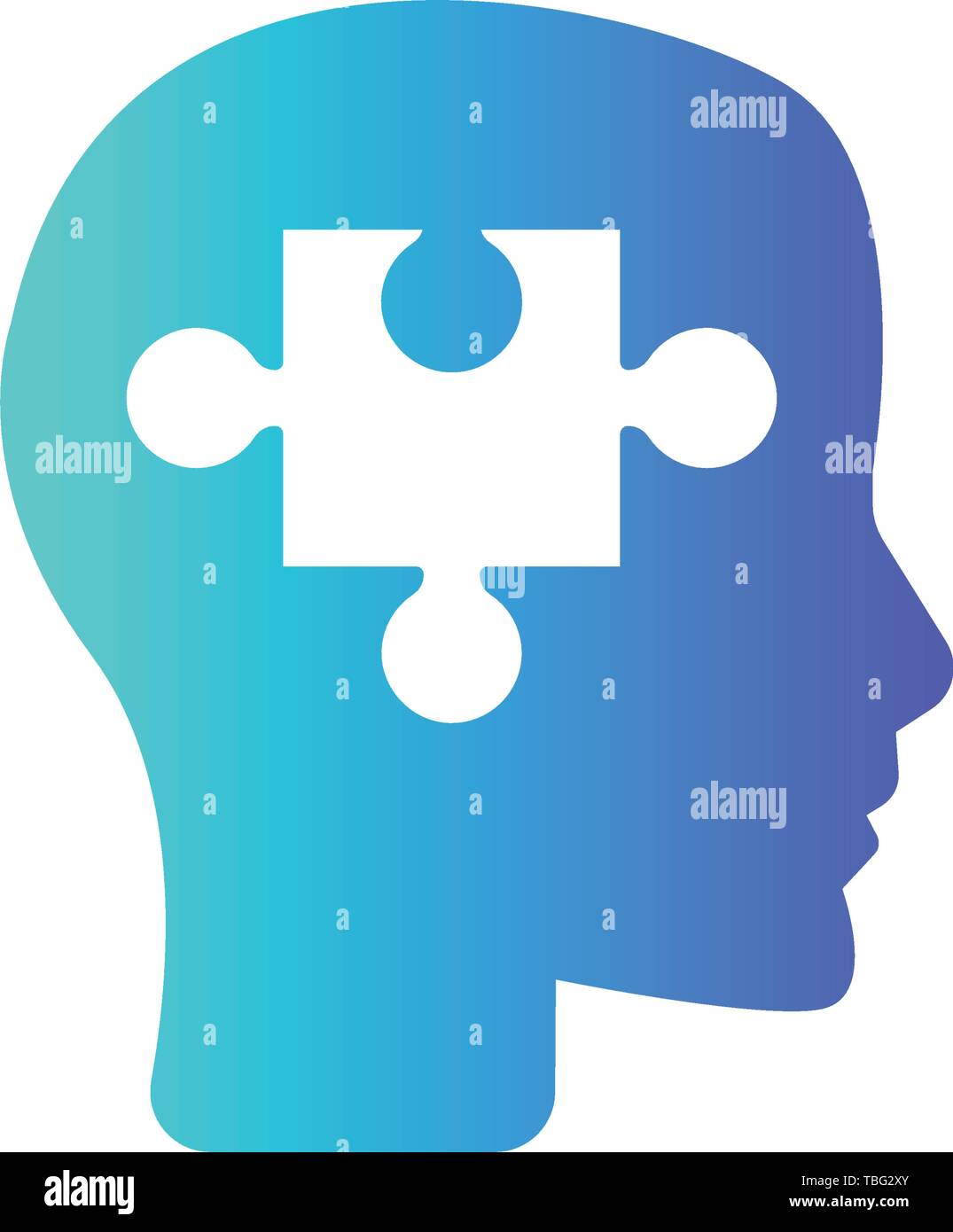 Puzzle Piece Silhouette Head - Psychology concept Stock Vector Image ...