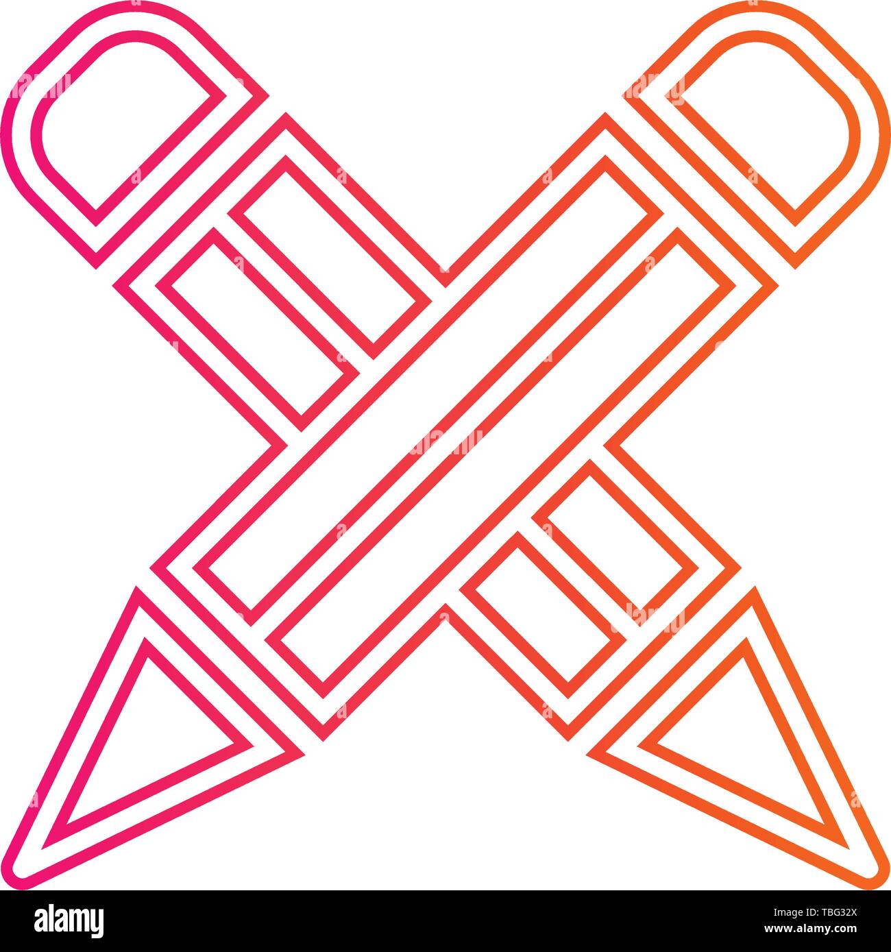 Two pencil vector icon Stock Vector Image & Art - Alamy