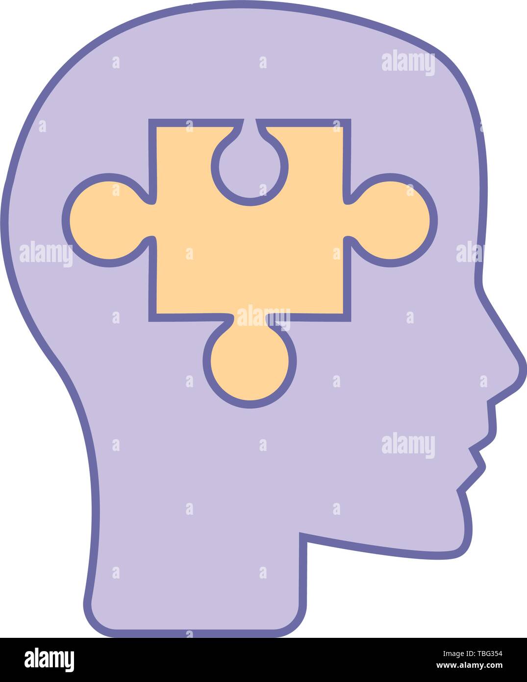 Puzzle Piece Silhouette Head - Psychology concept Stock Vector Image ...