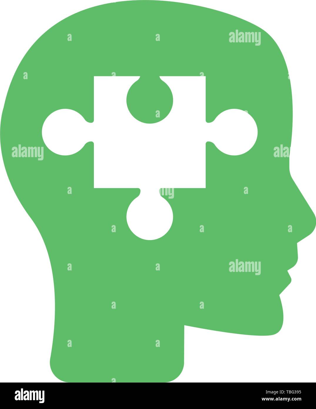 Puzzle Piece Silhouette Head - Psychology concept Stock Vector Image ...