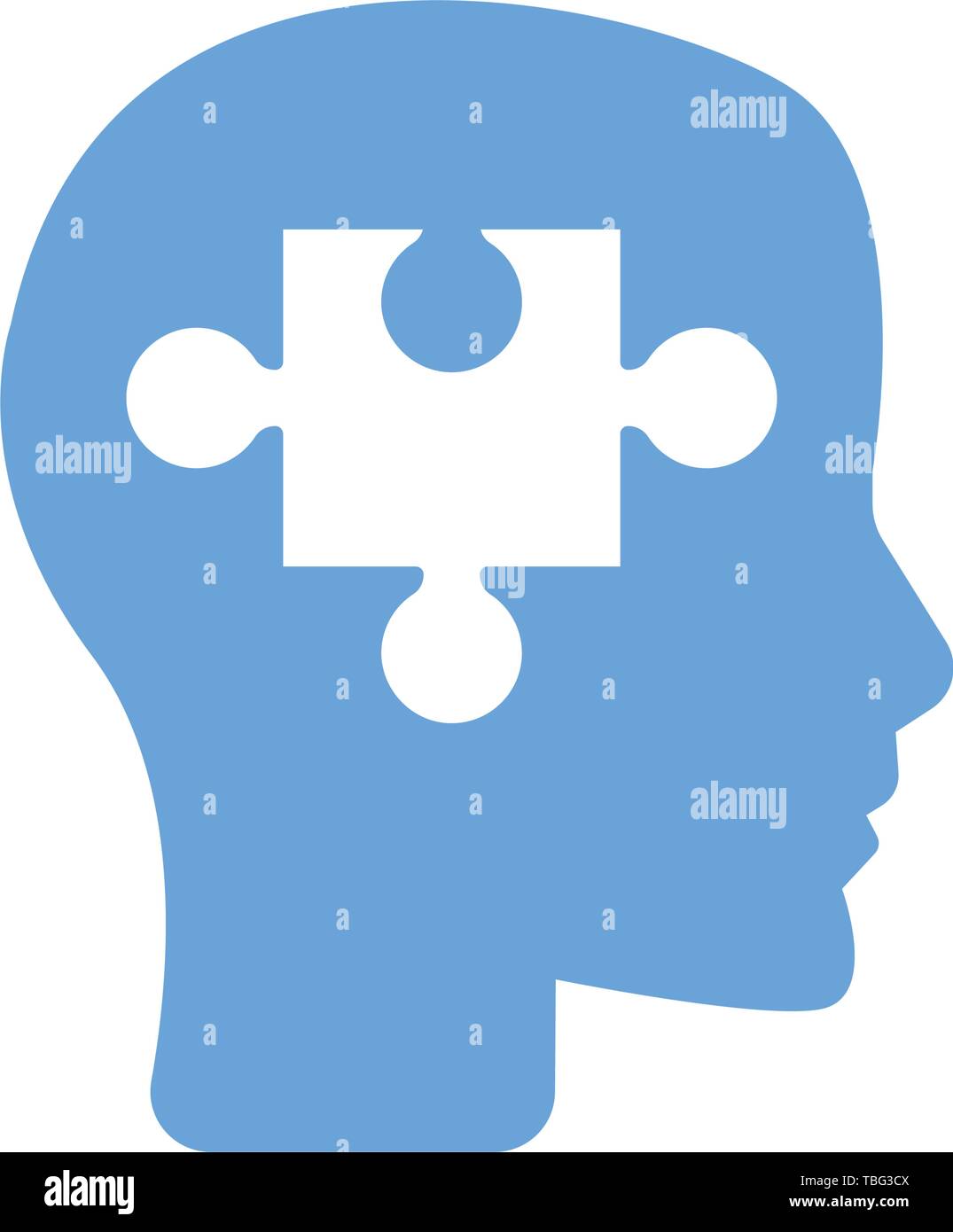 Puzzle Piece Silhouette Head - Psychology concept Stock Vector Image ...