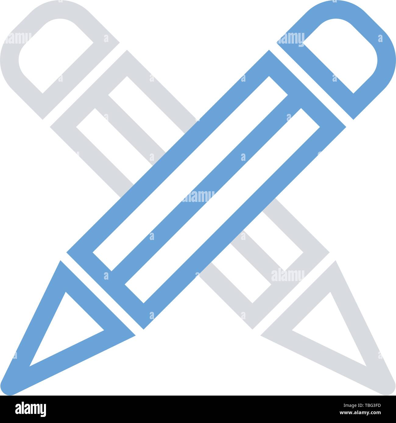 Two pencil vector icon Stock Vector Image & Art - Alamy
