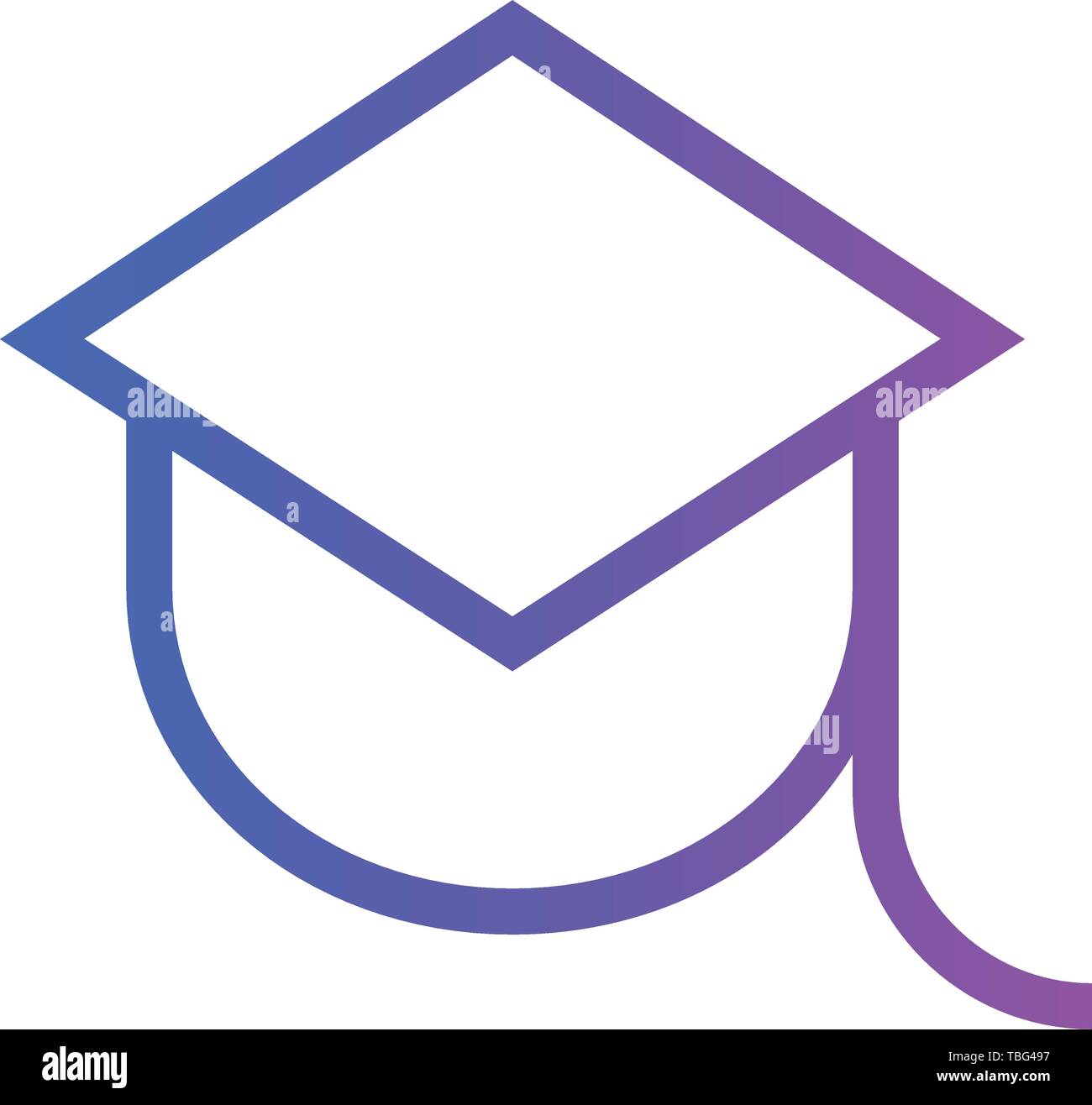 Graduation hat cap icon - vector Stock Vector Image & Art - Alamy