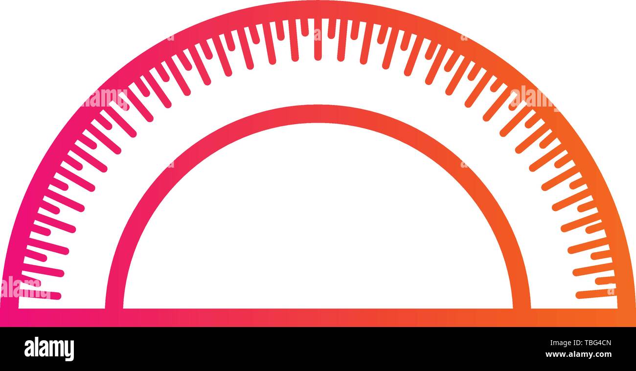 Protractor icon vector - Flat Stock Vector
