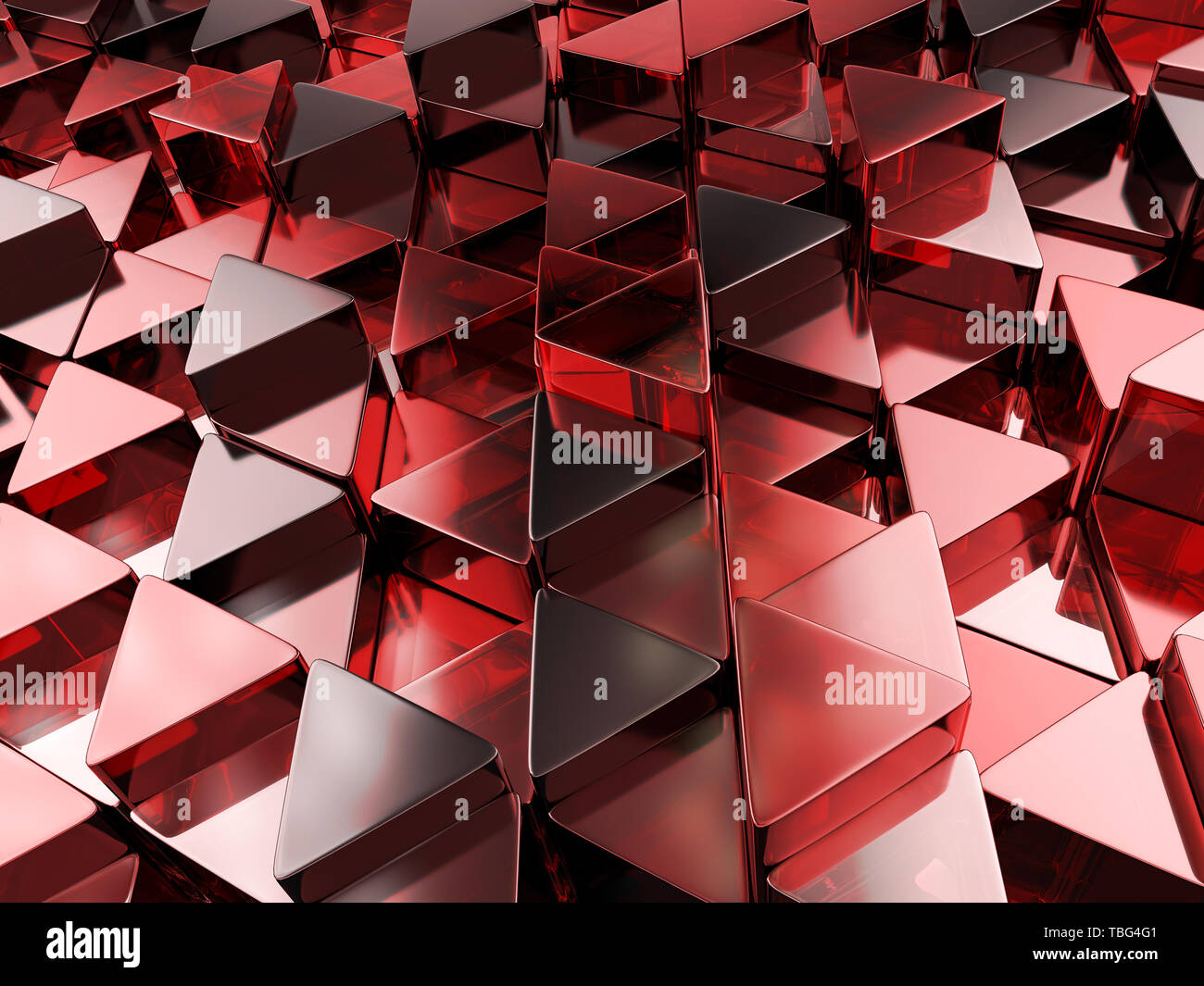 Abstract background formed from red triangles. 3D illustration Stock ...