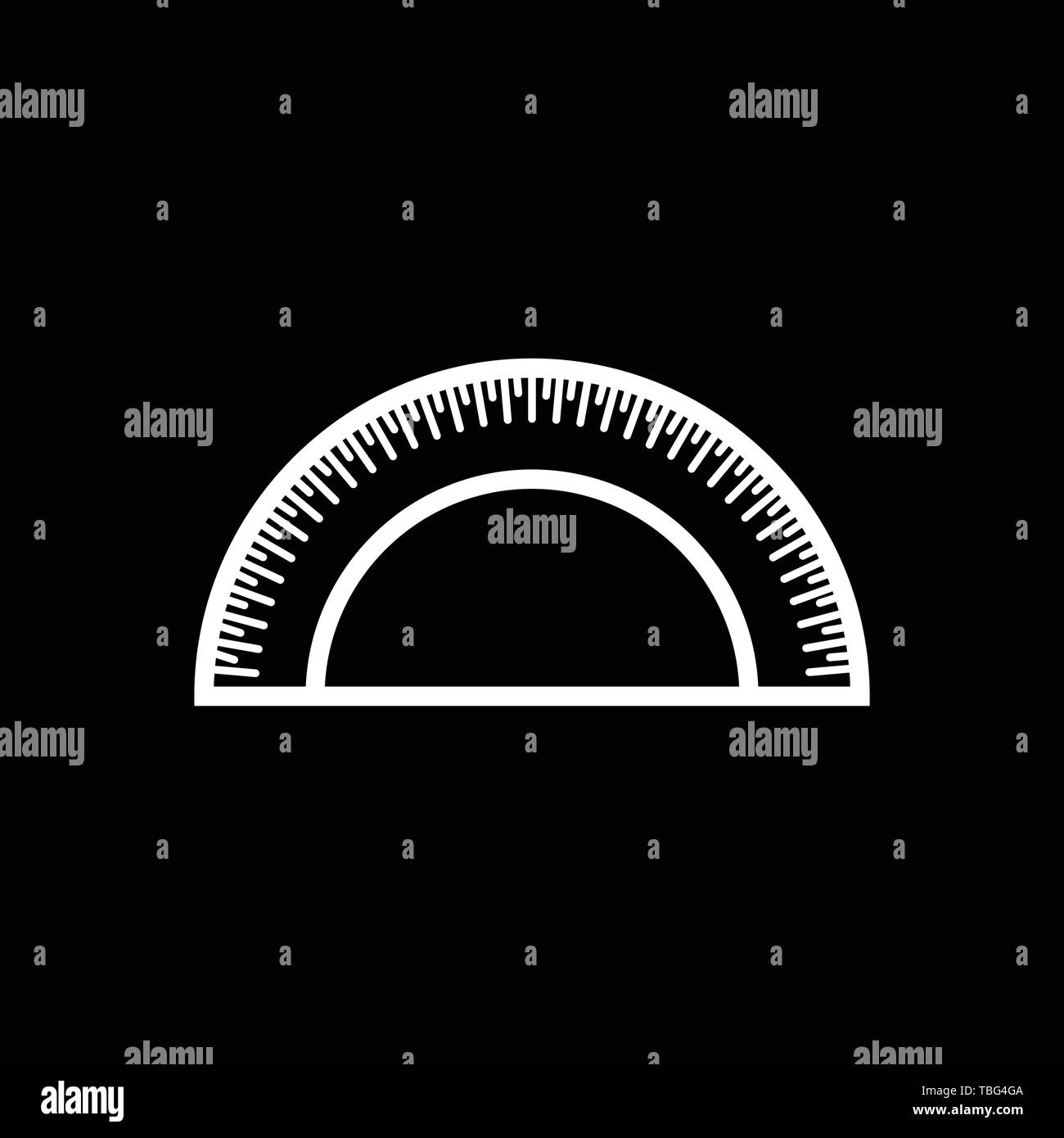 Protractor icon vector Flat Stock Vector Image & Art Alamy