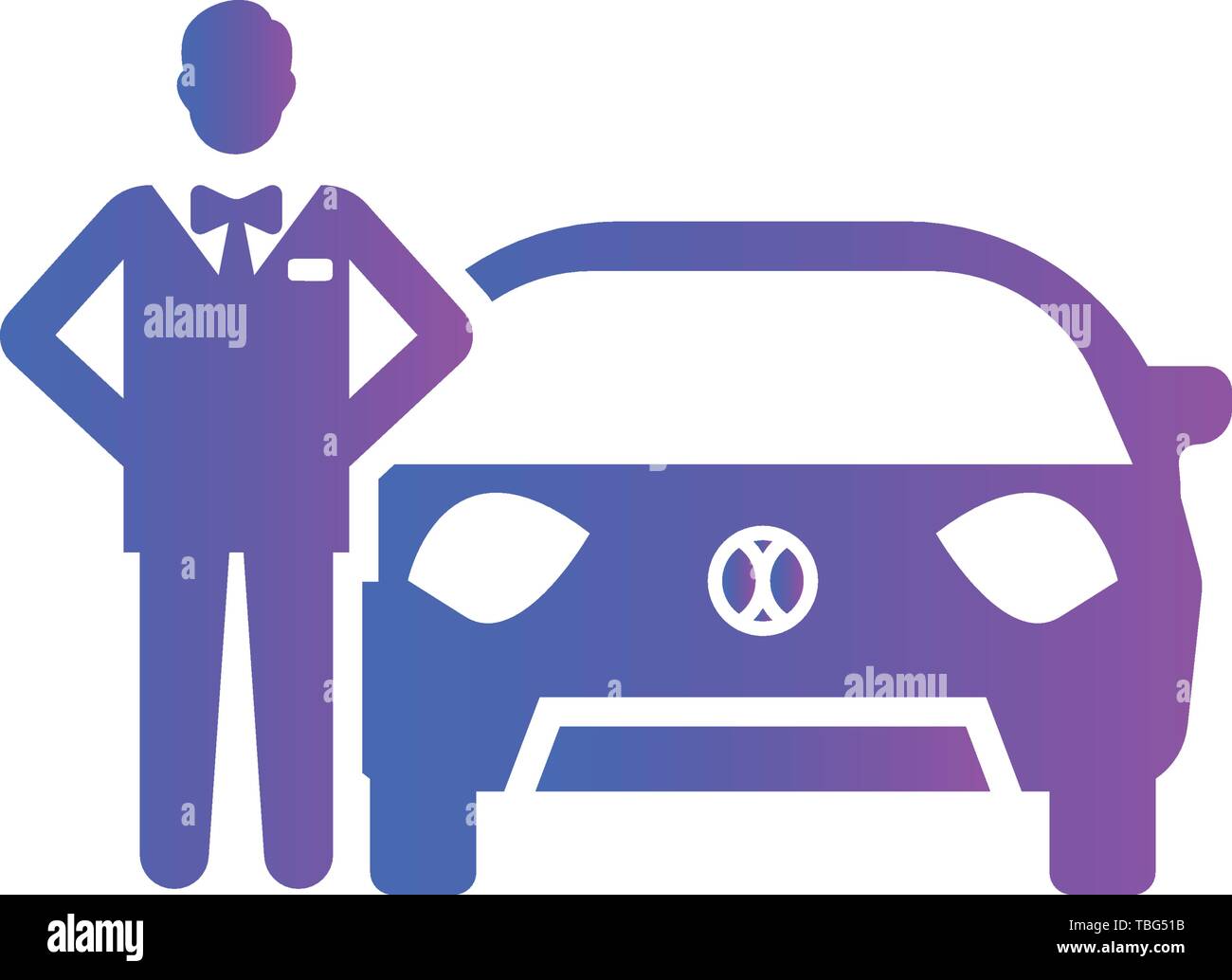 Hotel car parking vector icon Stock Vector