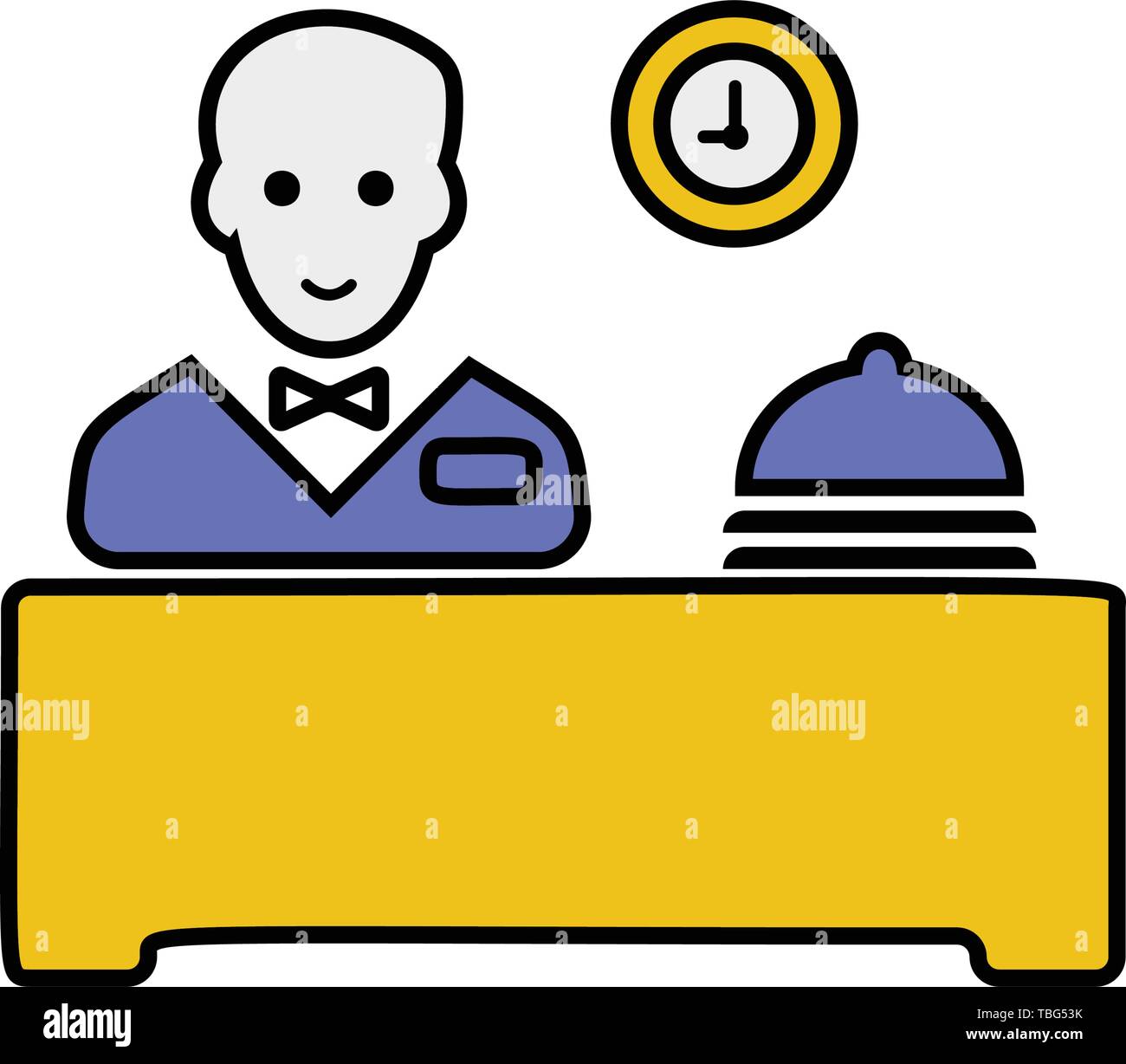 Hotel reception vector icon Stock Vector