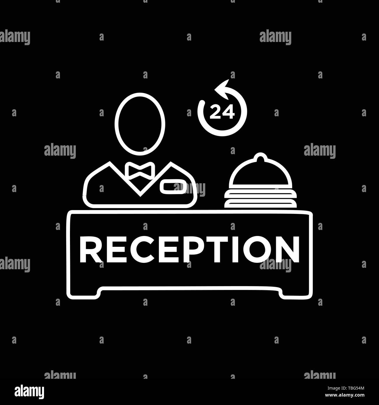 Hotel reception 24hour service vector Stock Vector Image & Art Alamy