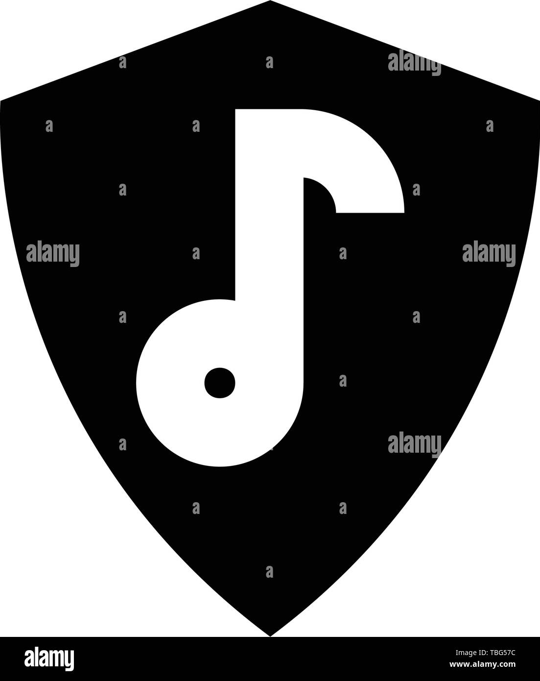 Music security icon - Protection music sign - sound lock Stock Vector ...