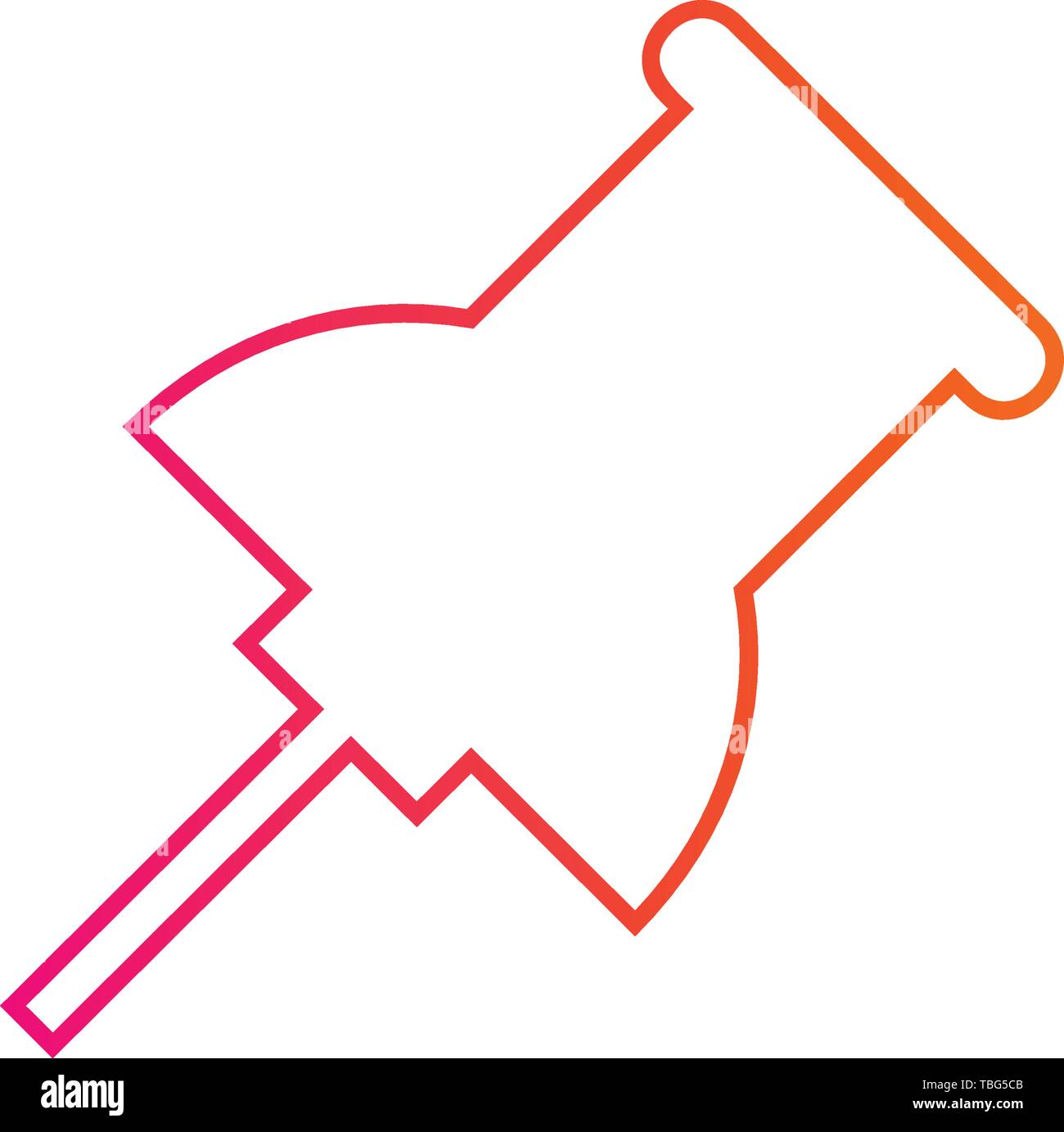 Pin icon vector - sign Stock Vector Image & Art - Alamy