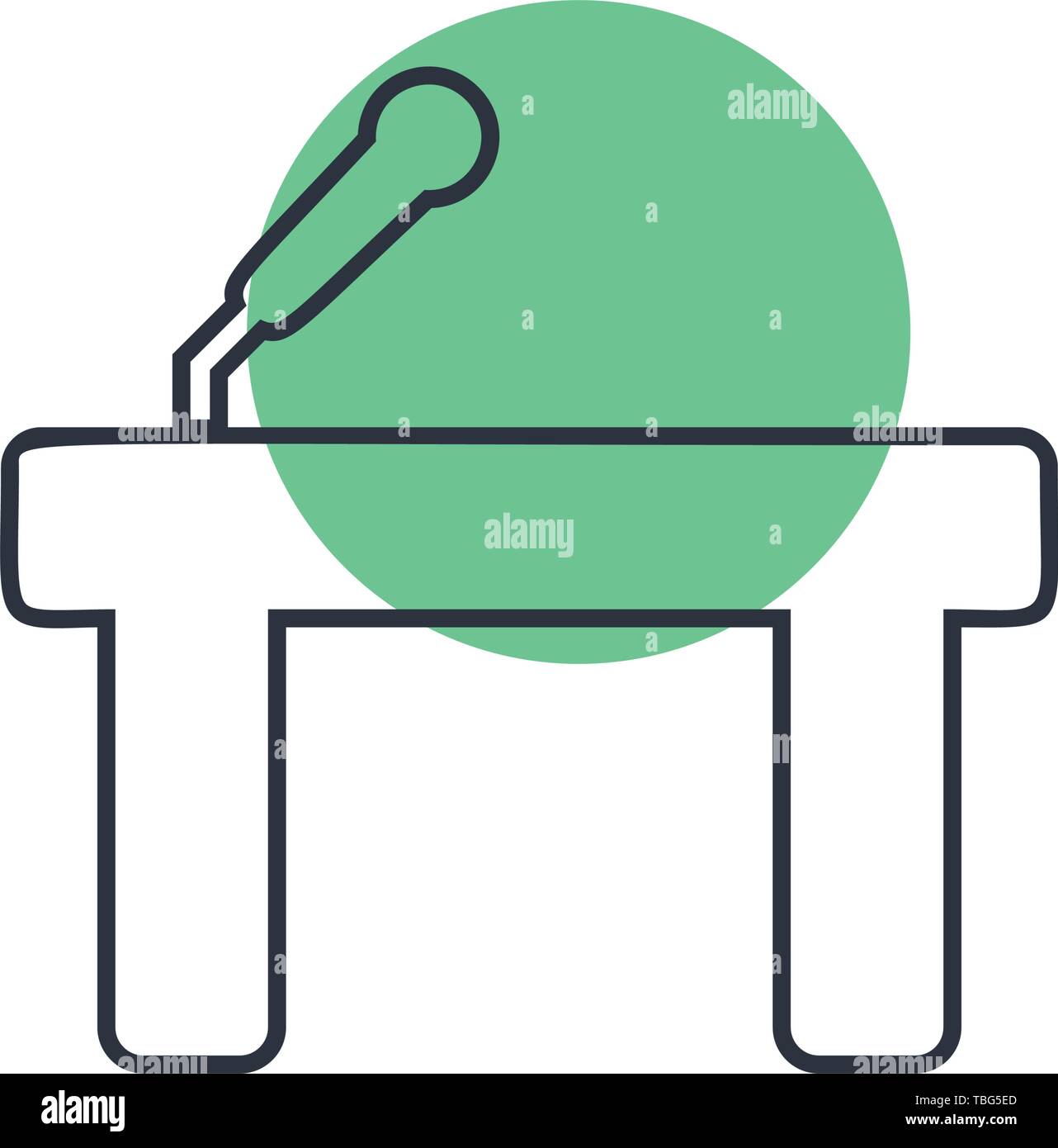 Microphone with table icon Stock Vector Image & Art - Alamy