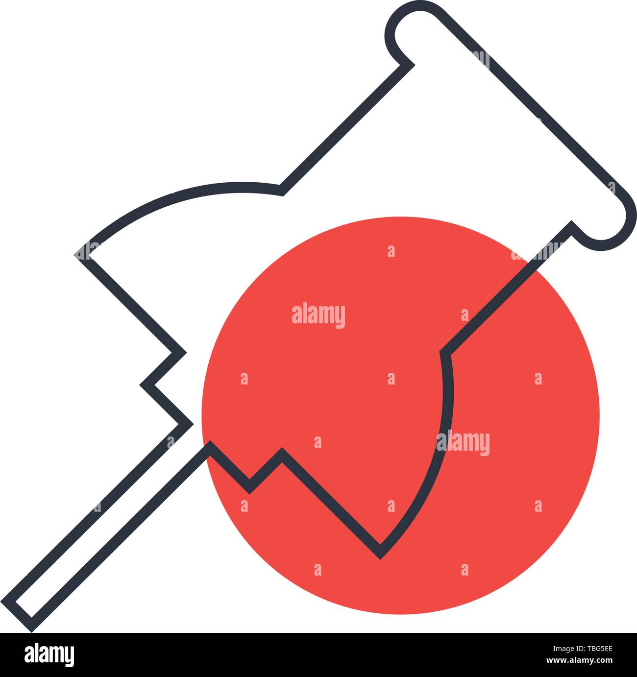 Pin icon vector - sign Stock Vector Image & Art - Alamy