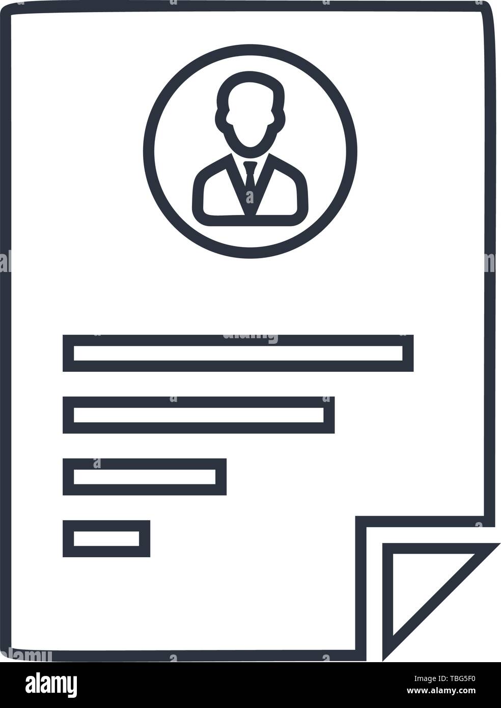 Resume Vector Icon Cv sign Stock - Resume Vector Icon Cv Sign TBG5F0 