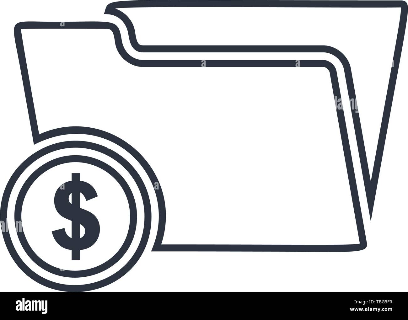 Dollar folder vector icon - Financial Folder simple icon Stock Vector ...